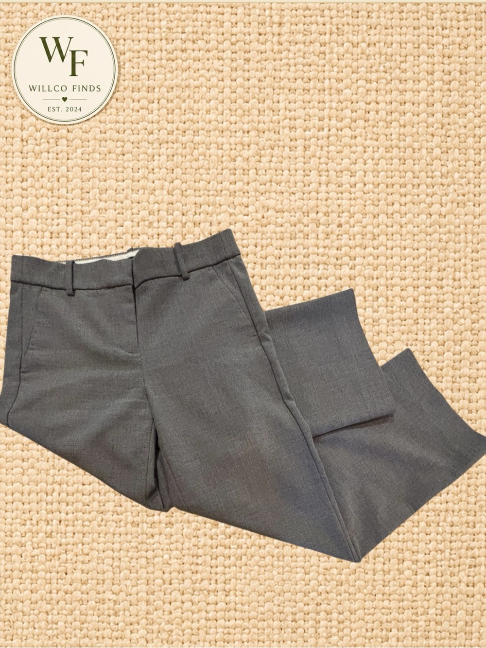 J.Crew Women’s Gray Stretch Dress Pants Size 2 Cropped Ankle Career Trousers